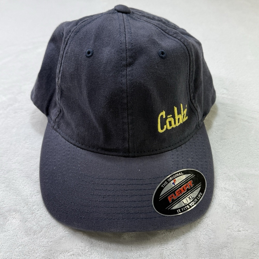 Cablz Flexfit Hat L/XL Navy Stretch Fit Sunglasses Strap Brand‎ Cap